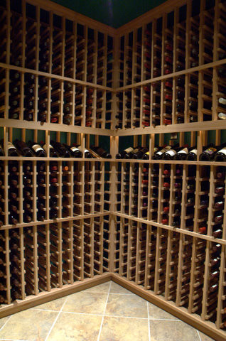 This is an example of a transitional wine cellar in San Francisco.