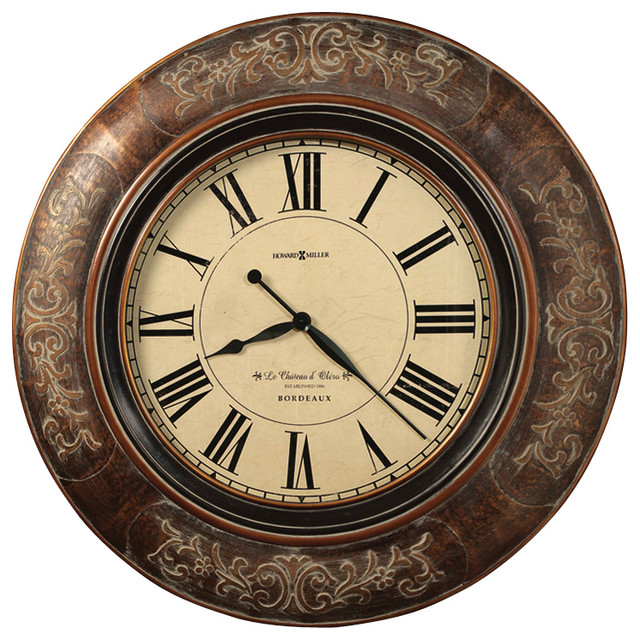 Big Wall Clocks All Images Ck12056 Thomas Kent Arabic Duck Egg Howard Miller Large Brown Wall Clock Le Cau Traditional