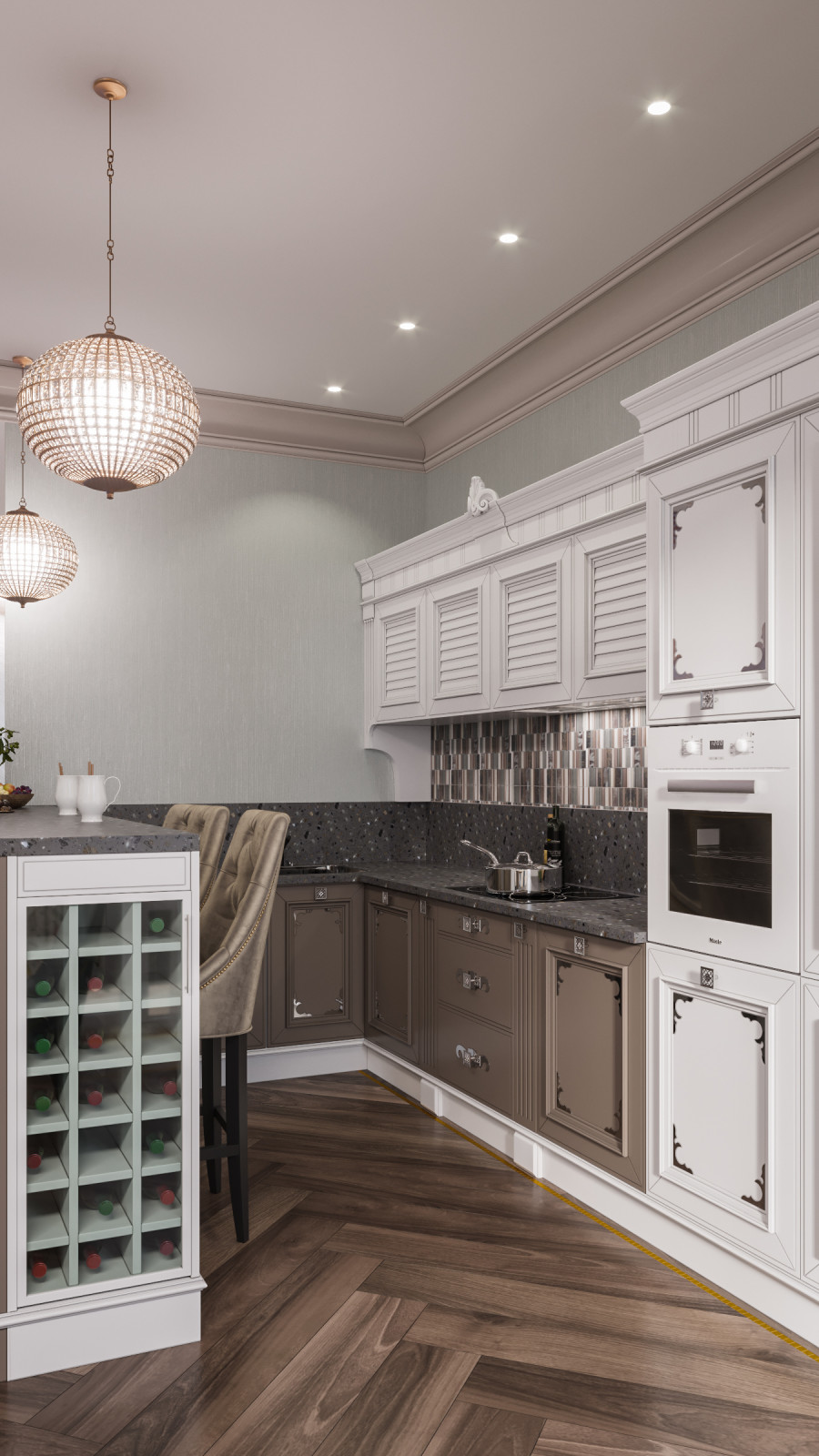 Дизайн проект квартиры "Элегантная роскошь"