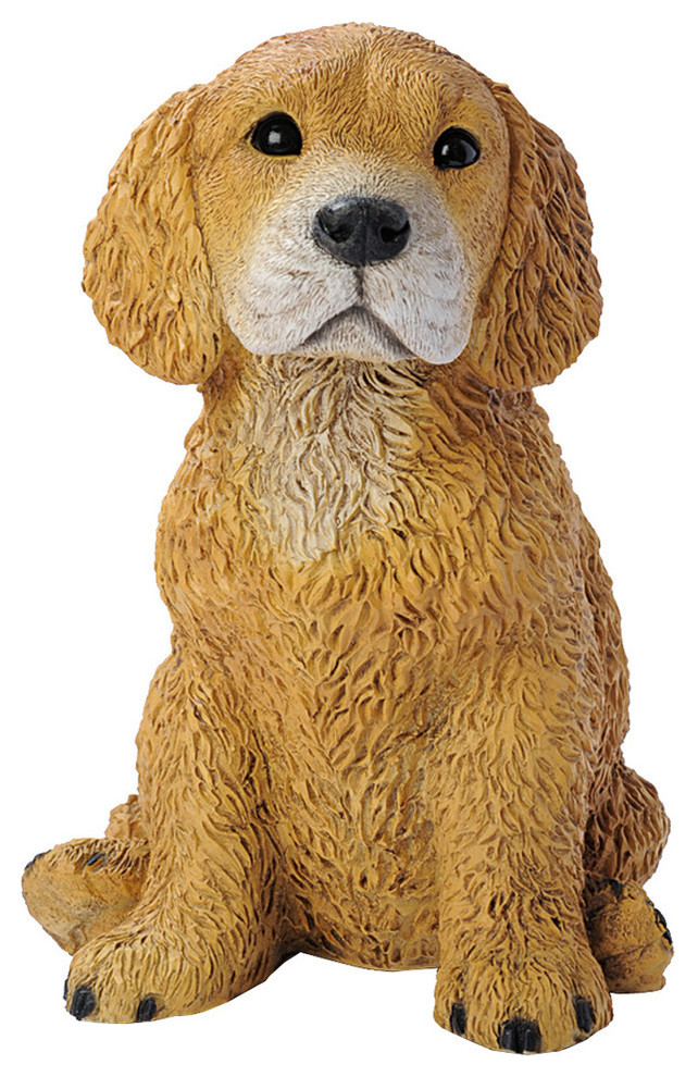 Golden Retriever Puppy Statue Contemporary Decorative Objects And