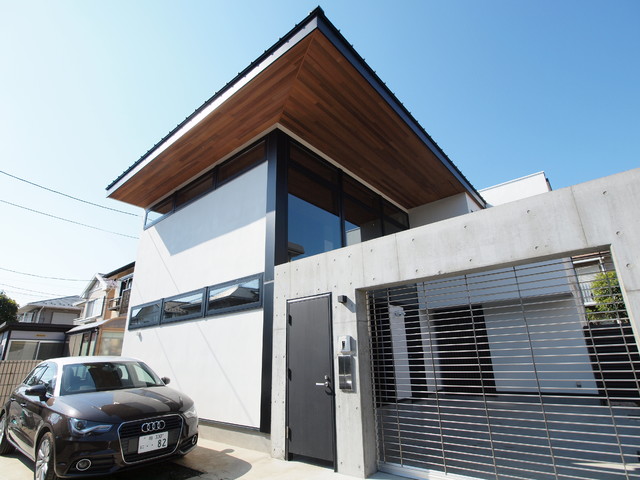 柏TH邸 contemporain-facade