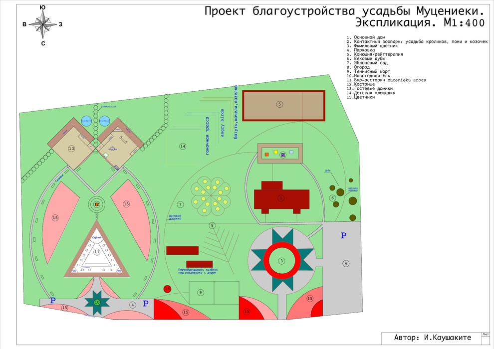 Благоустройство усадьбы Муцениеки