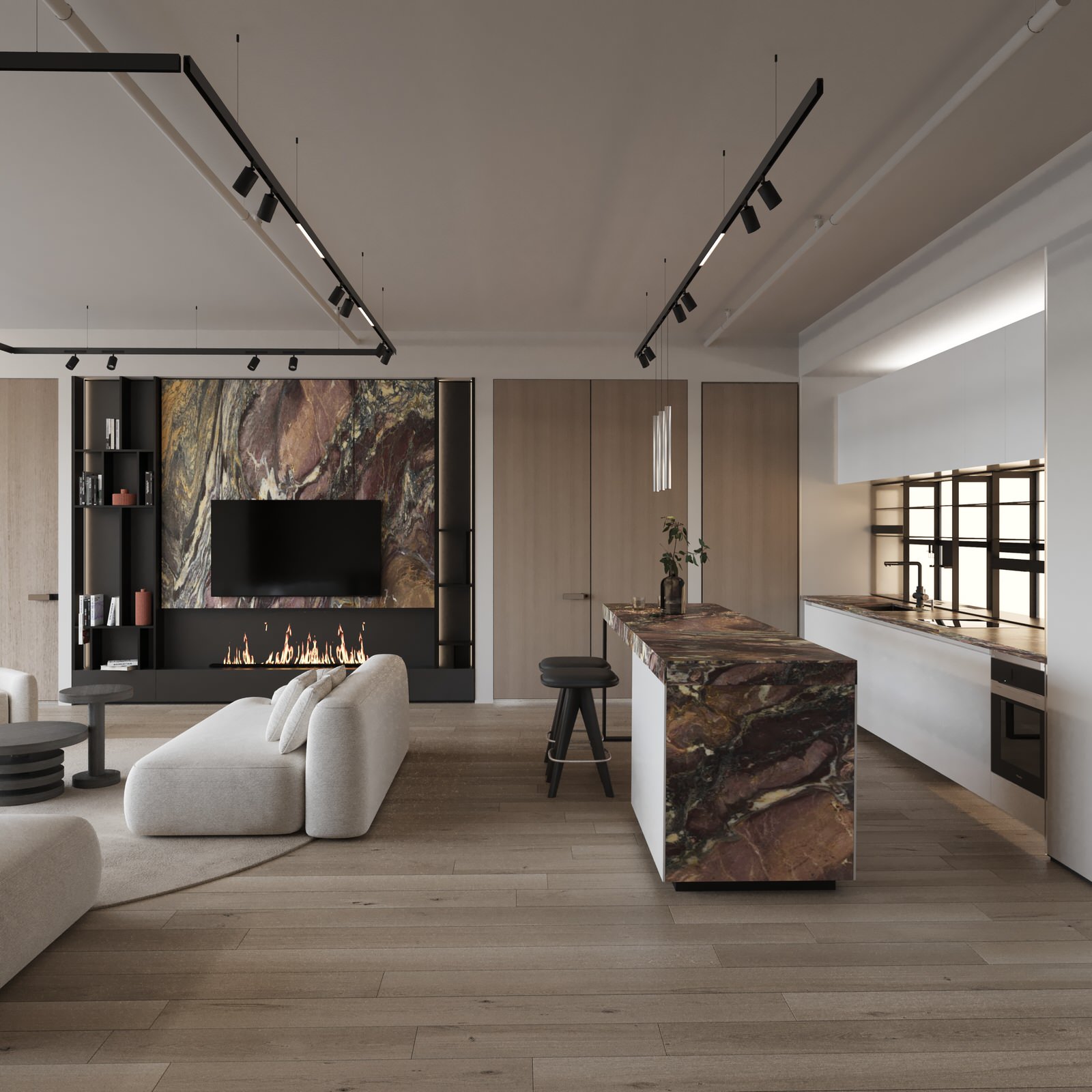 Дизайн-проект аппартаментов Москва Сити 225кв.м