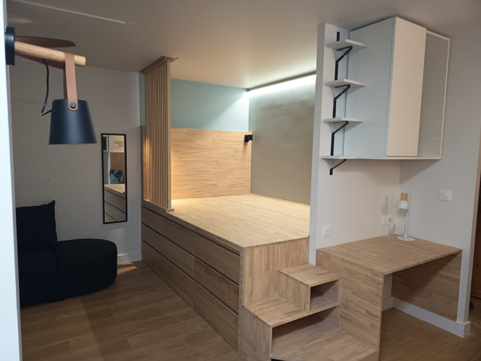 Rénovation d'un studio avec mezzanine