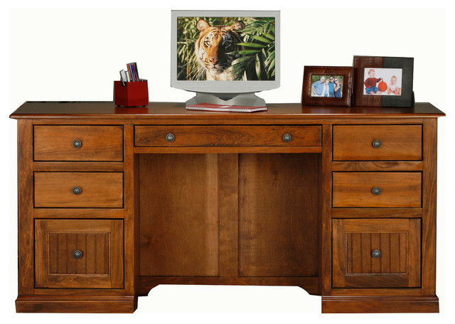 Eagle Furniture Coastal Double Pedestal Desk Transitional