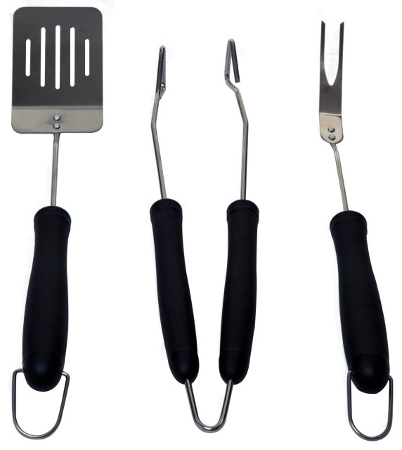 Grillmark 42117 BBQ Tool Set, Stainless Steel, 3Piece Grill Tools