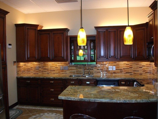 Cherry Rope Kitchen Cabinets Home Design Traditional Columbus Rope Kitchen Cabinets Home Design