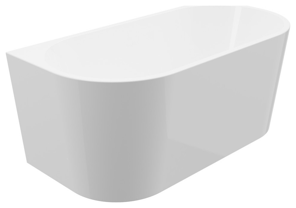 Rialto 59" Freestanding Tub No Faucet Contemporary Bathtubs by A