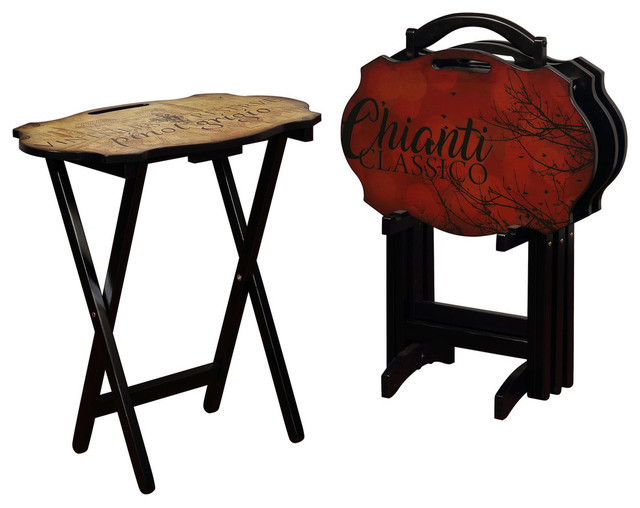 Arbor Tray Table Set Rustic Tv Trays By Powell Arbor Tray Table Set