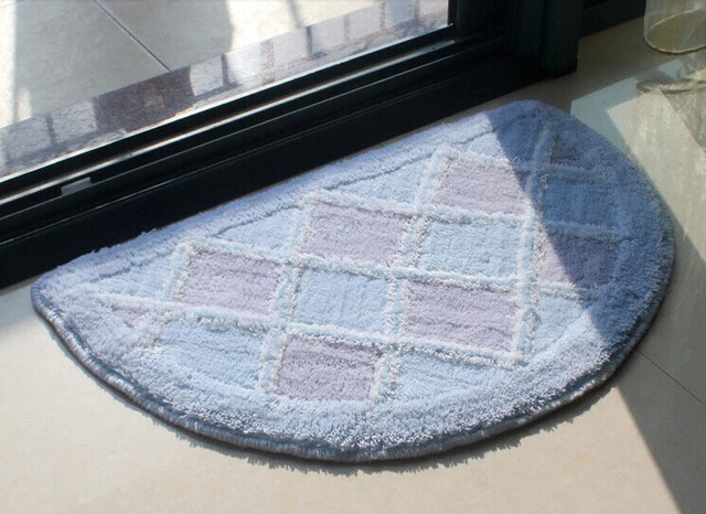 Non Slip Fabric And Velvet Semi Circle Doormat 40x60 Cm Contemporary Novelty Rugs By Blancho Bedding Houzz