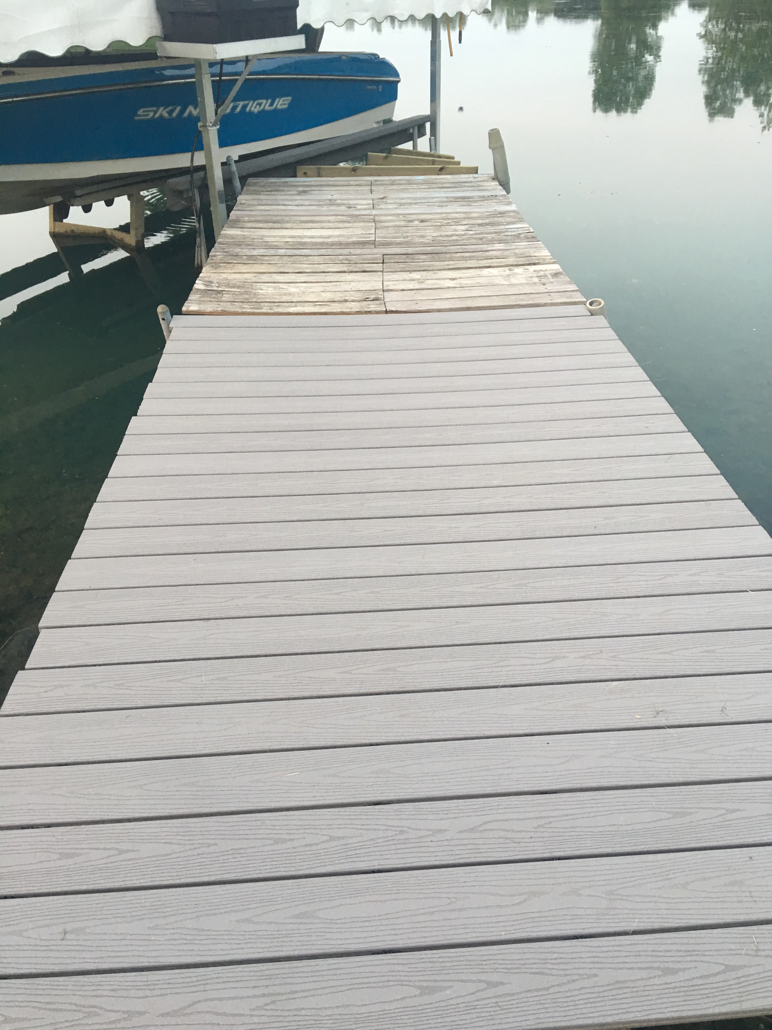 New Fiberon Dock strip and replace and add triangle section