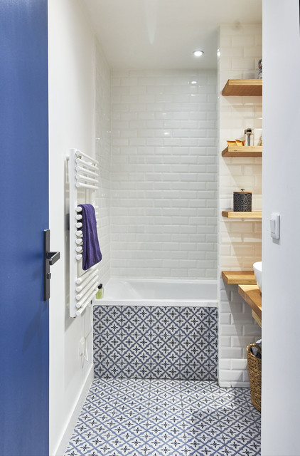 R&eacute;novation d'un appartement Parisien midcentury-bathroom