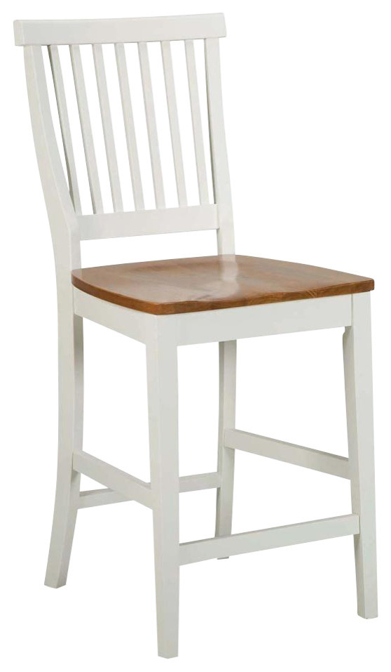 Counter Stool in White and Oak