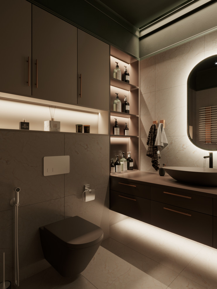 Проект интерьера кухни и санузла