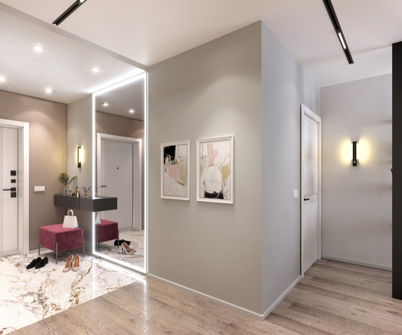 Дизайн-проект интерьеров квартиры площадью:94 м2