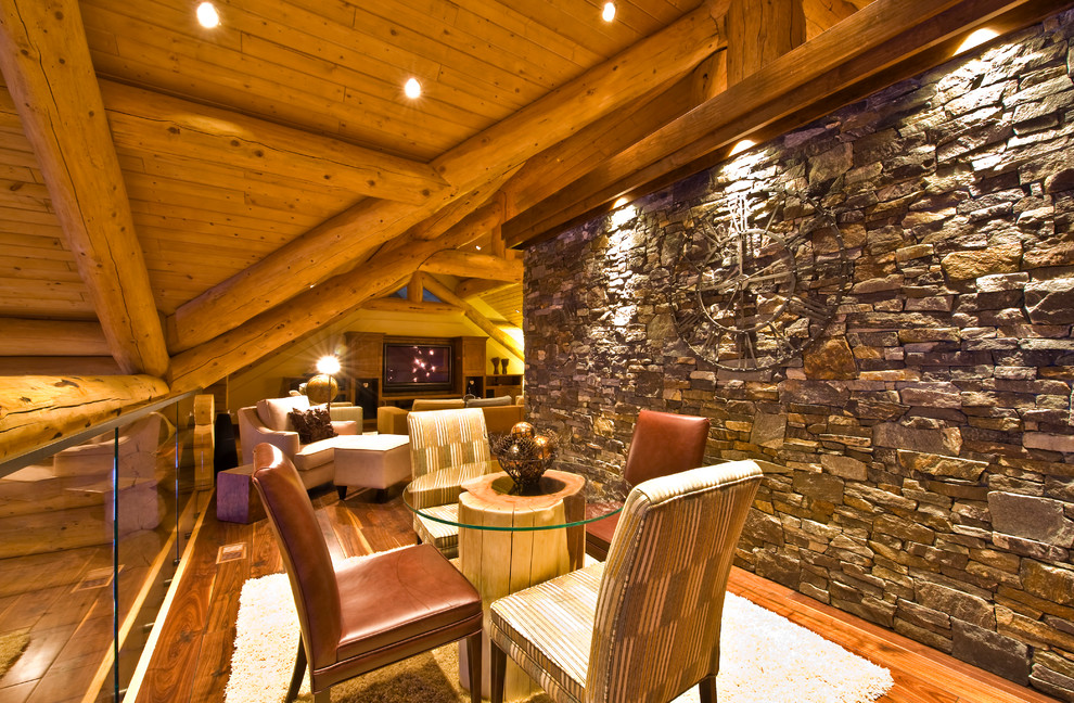 This is an example of a country dining room in Calgary.
