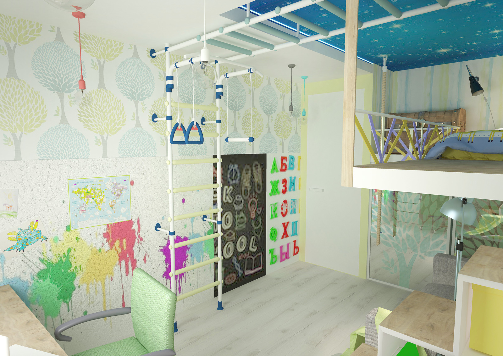 Современная функциональная квартира для семьи с тремя детьми