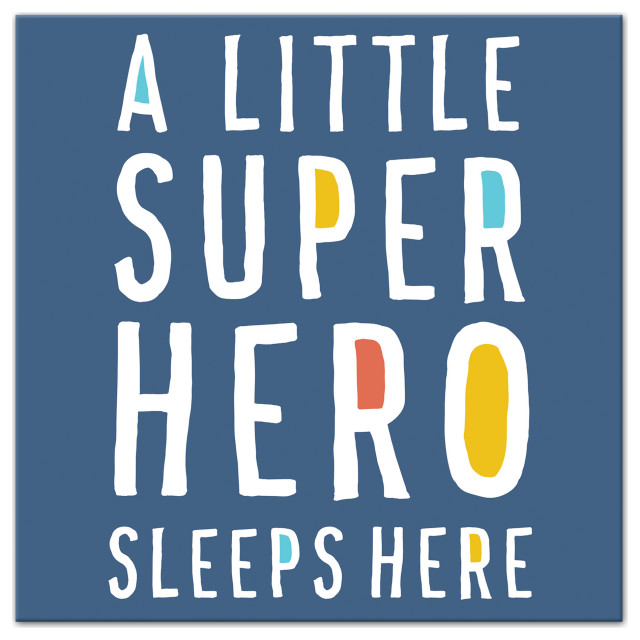 Little Super Hero 12x12 Canvas Wall Art