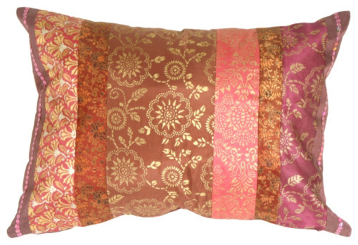 Pillow Decor, Silk Odyssey Plum Pillow, 14"x20"