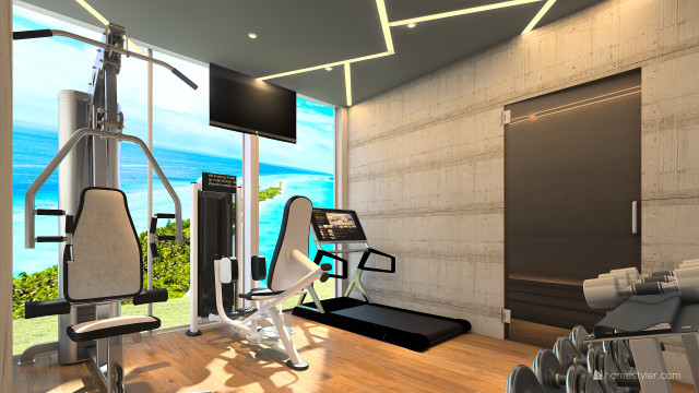 INTERIORISMO APARTAMENTO DE LUJO klassisch-modern-fitnessraum