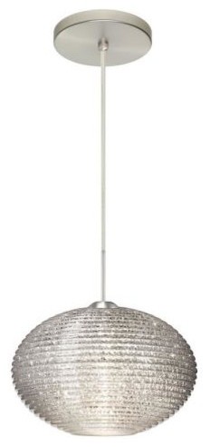 Besa Lighting Pape 10, 6.88" 10W 1 LED Cord Pendant with Flat Canopy
