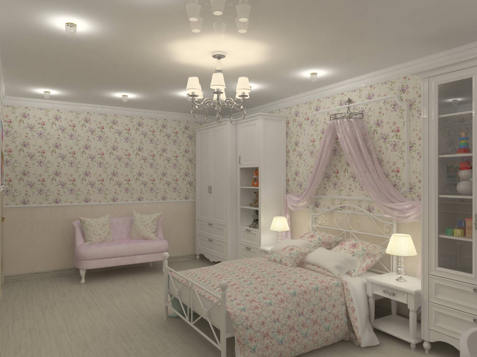 Детская для девочки 21 кв.м