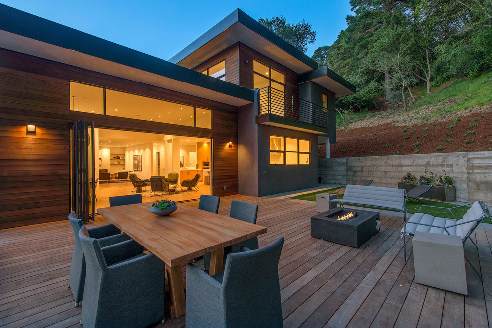 Glass + Timber Mill Valley Contemporary - Contemporary - Deck ...