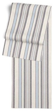 Pale Blue & Tan Stripe Custom Table Runner