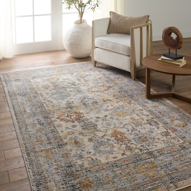 Jaipur Living Madison Floral Blue/ Beige Area Rug, 4'X6' Traditional