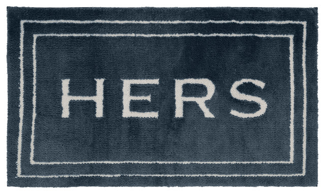 Mohawk Home Knitted Bath Rug Hers Indigo Contemporary