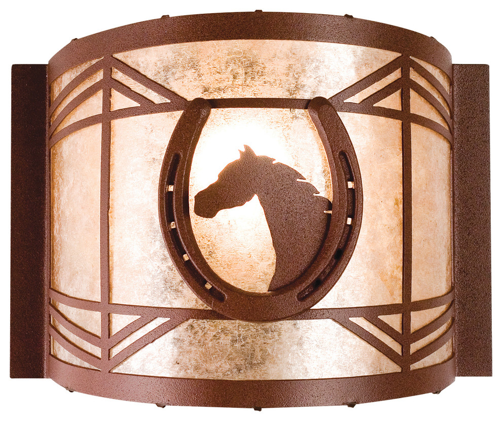 12W Horseshoe Wall Sconce Southwestern Wall Sconces by Decor