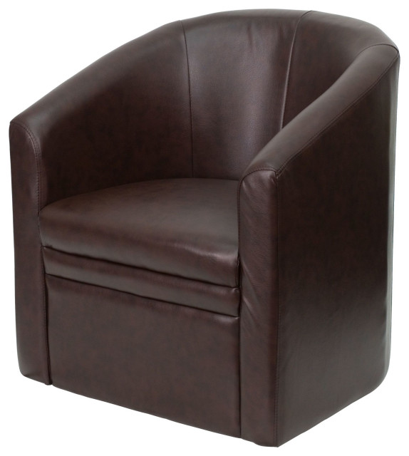 Roseto FFIF16556 27"W Leather Accent Chair - Brown