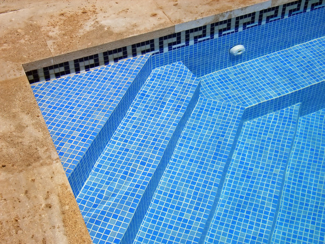 Swimming Pool Greek Key Mosaic Tile