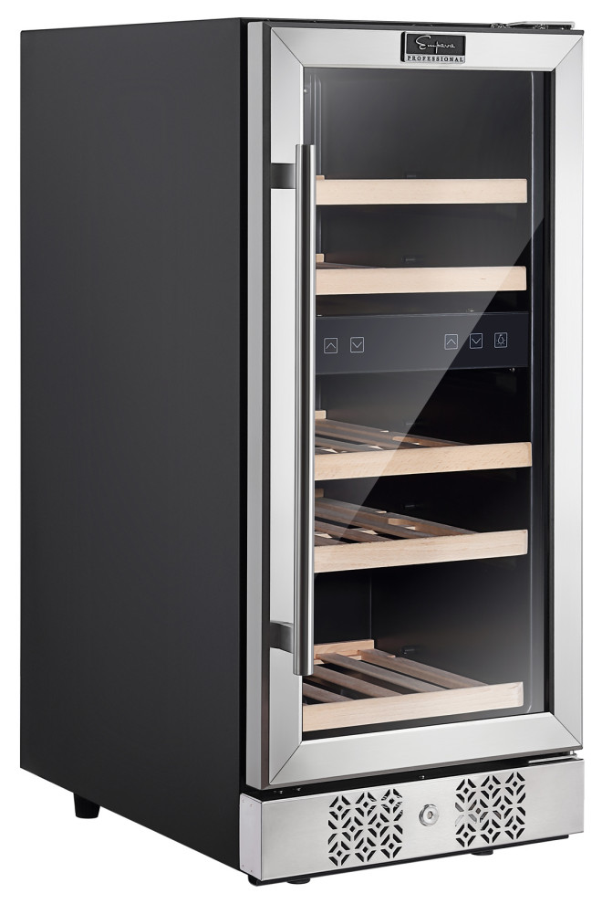 Empava Wine Cooler Refrigerator 15 inch Mini Double Zone Wine Fridge
