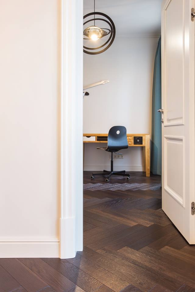 BURNT GROUND Herringbone Parquet Flooring Home Office Edinburgh