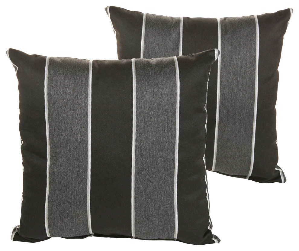 Preston Sunbrella Outdoor Square Pillow Set of 2 Contemporary