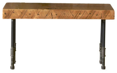 Modern Industry Reclaimed Wood Bench-Thick, 84"