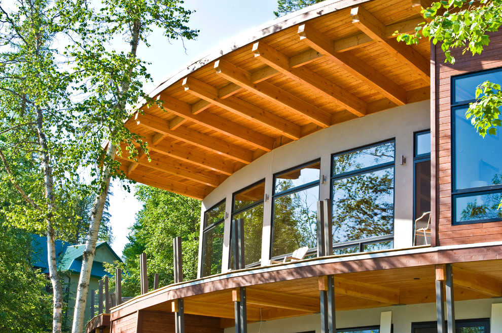 Design ideas for a contemporary exterior in Vancouver.