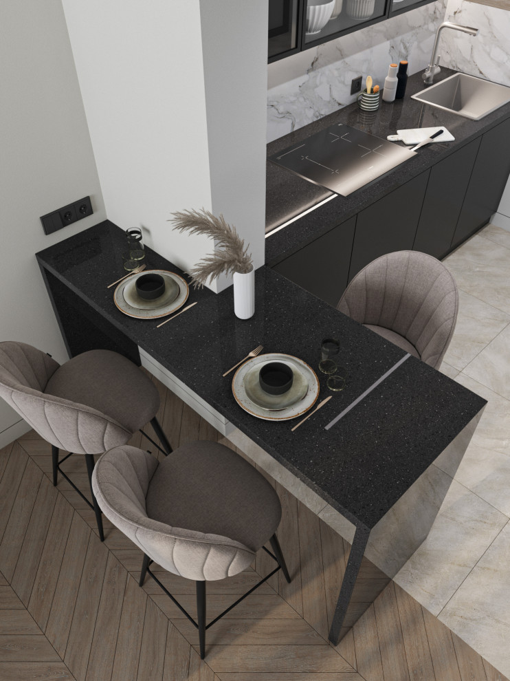 Интерьер квартиры-студии в ЖК Сосновка