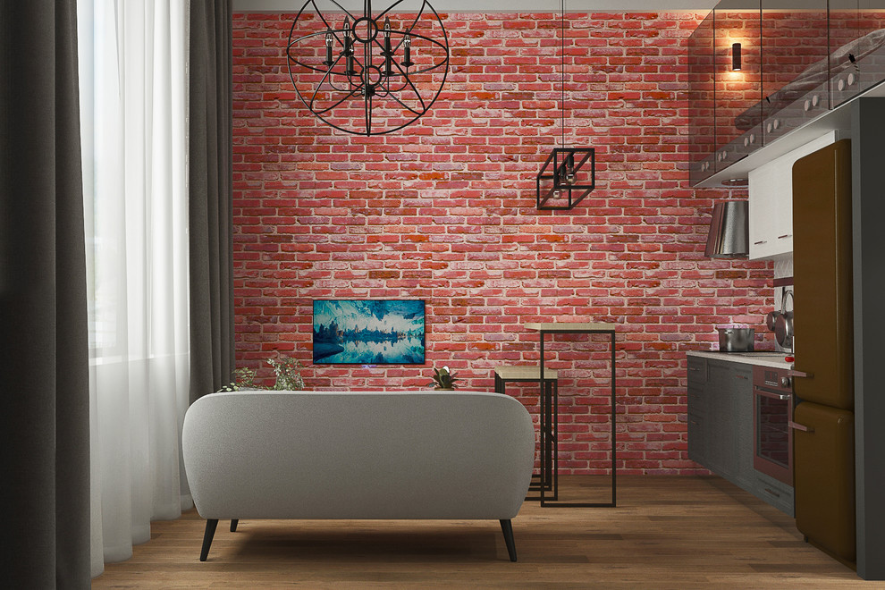 Визуализация кухни-гостиной