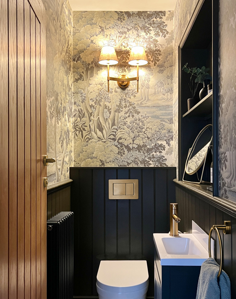 Dramatic WC - a small but stylish downstairs loo - Victorian - Powder ...