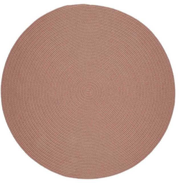 Solid Wool Rug, Old Rose, 8' Round, 8' Round - Farmhouse - Area Rugs ...