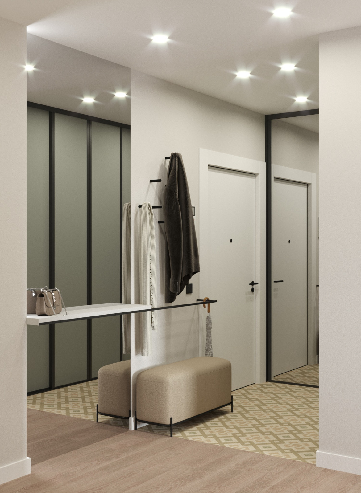 Дизайн-проект квартиры, площадью 99,1 м2 в г. Новосибирск