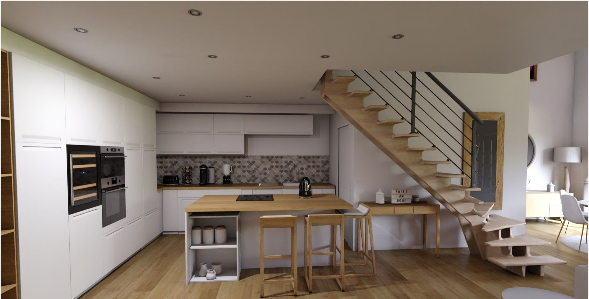 Appartement 55 m² Chambre en mezzanine