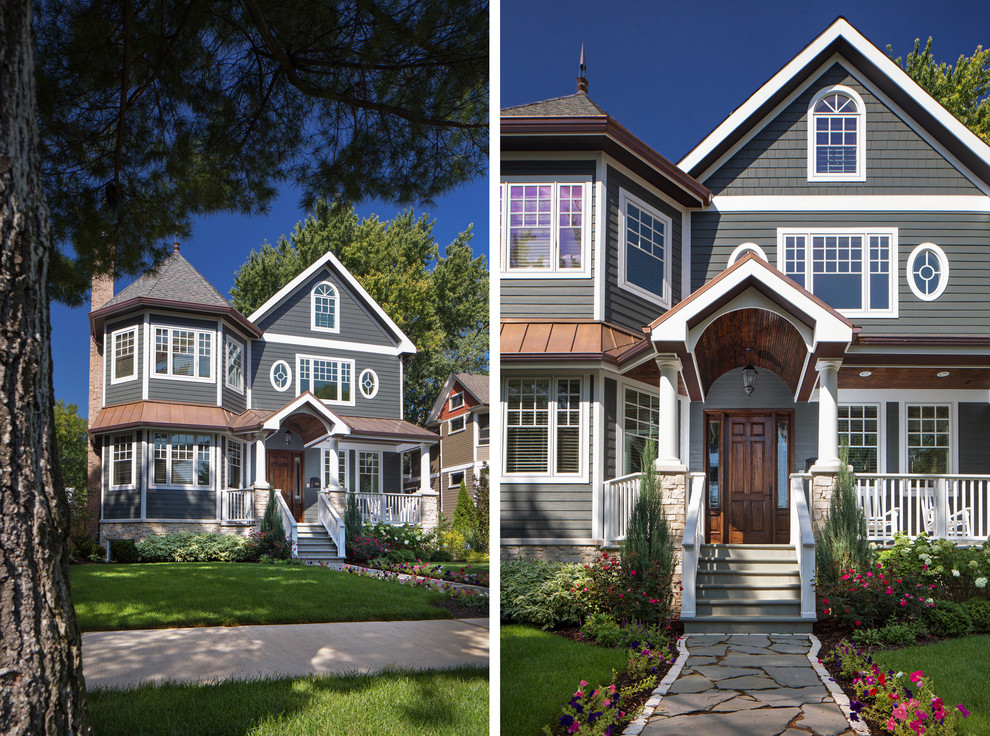 Traditional Style Custom Home Exterior - Traditional - Chicago - by ...