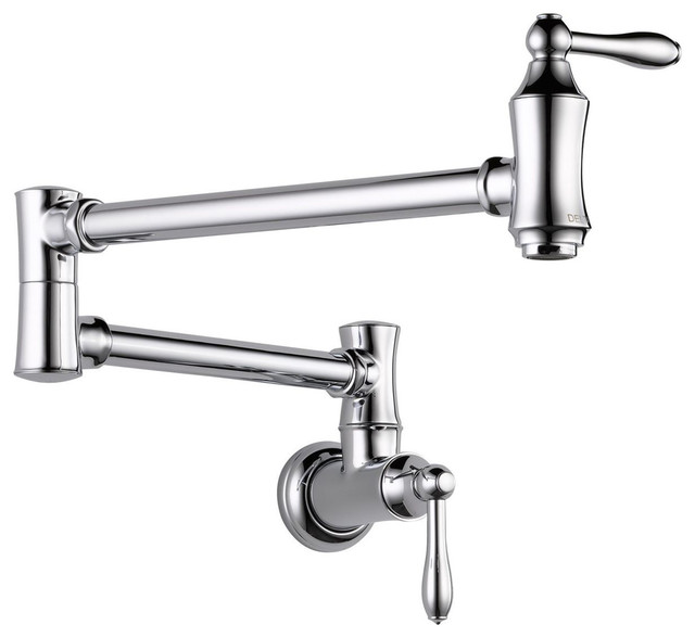 Delta Victorian Traditional Wall Mount Pot Filler Transitional Pot Fillers by Need Direct