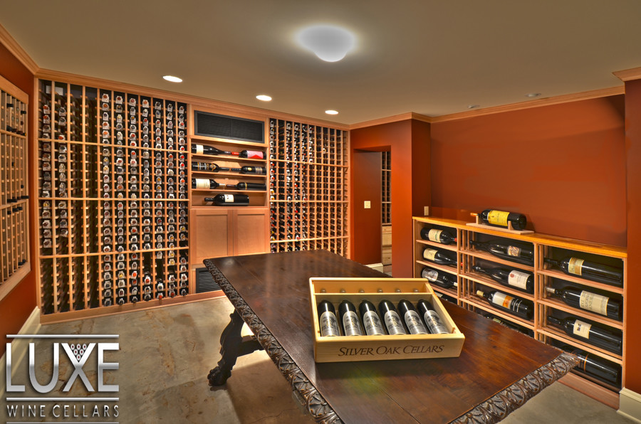 Inspiration for a modern wine cellar in Seattle.