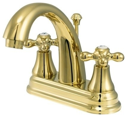 Badarmatur Im Vintage-Stil – 2 Griffe, Centerset, Mit Pop-Up-Ablauf, Gebürstetes Nickel