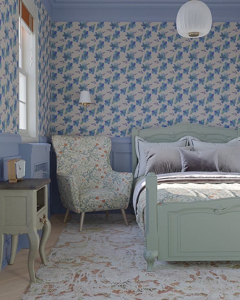 Уютная спальня в стиле старой Англии для для любимой бабушки