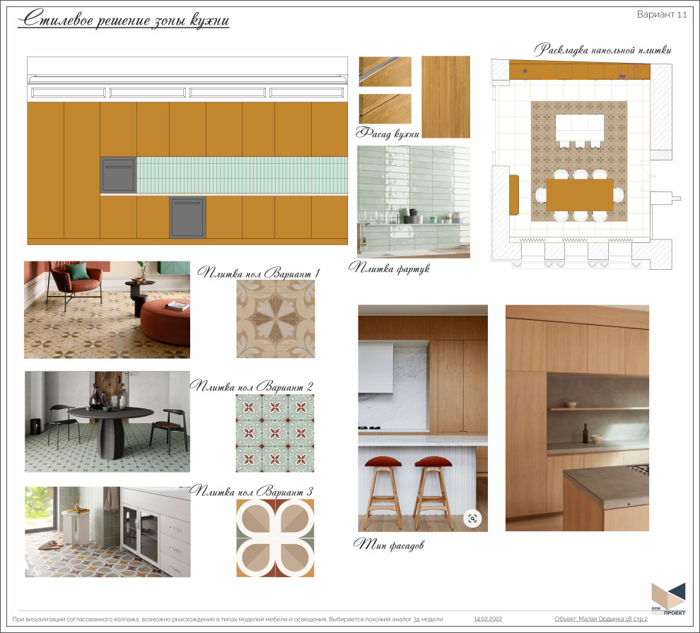 Стилевое решение зоны кухни